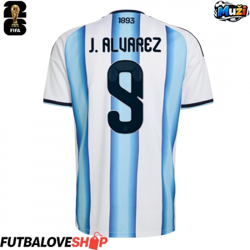 Dres Argentína Julian Alvarez #9 Domáci MS 2026 Krátky Rukáv
